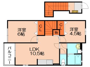 長者原駅 徒歩9分 2階の物件間取画像